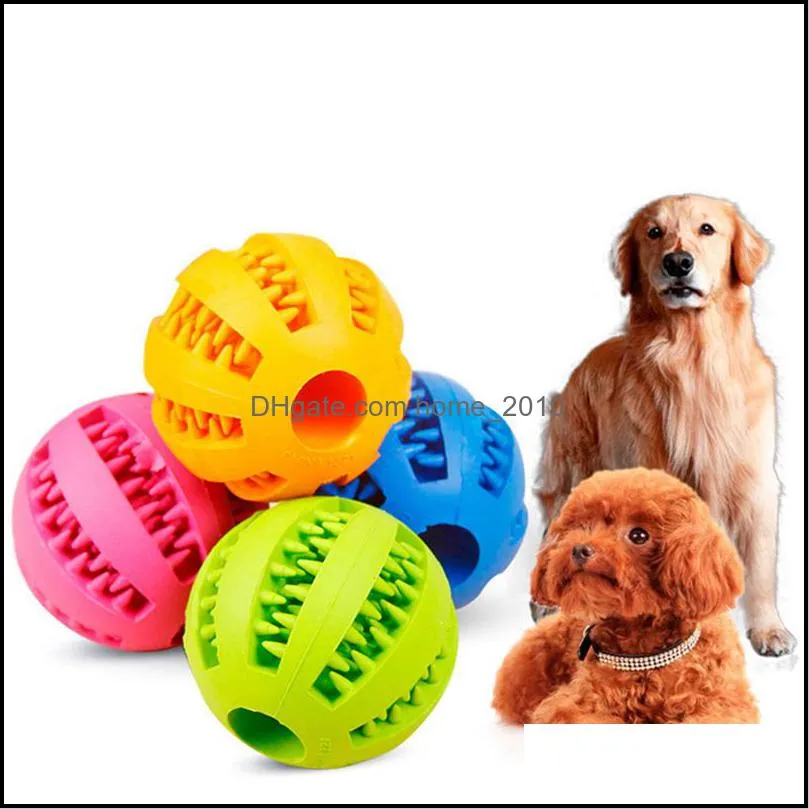 rubber chew ball dog toys training toy toothbrush chews food balls pet product drop ship wll415