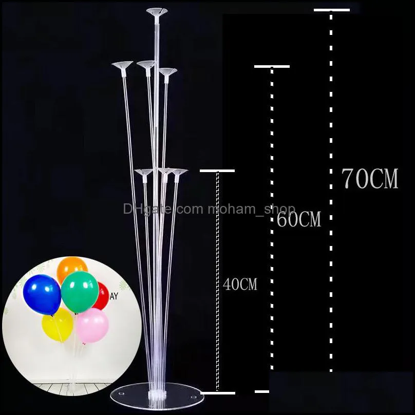 70cm balloon holder column base stand clear plastic balloon stick stand for birthday party wedding kids balloons decoration