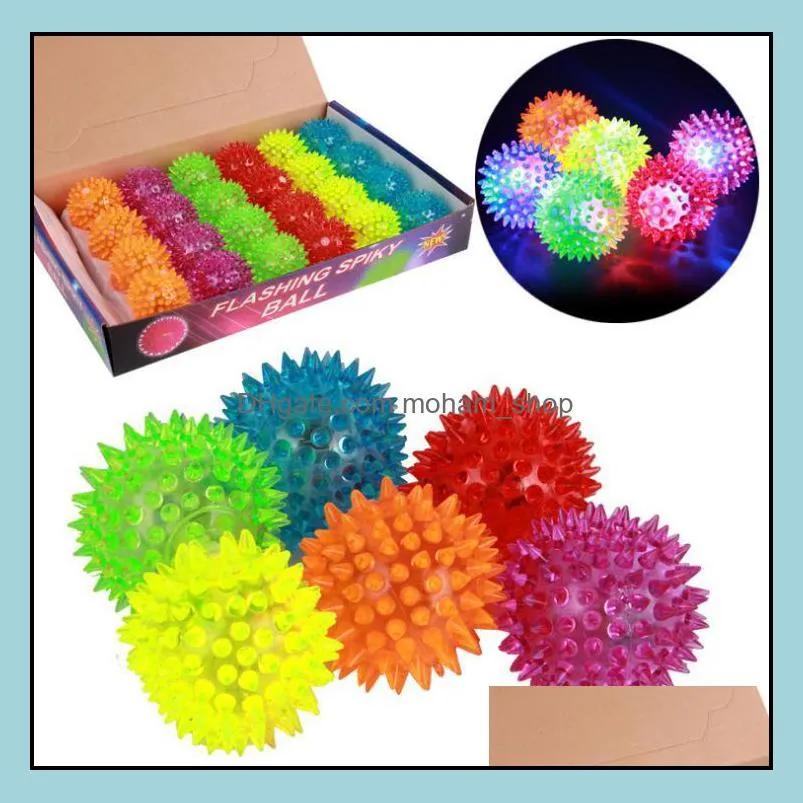 soft rubber flash ball led flashing ball light jump ball boy gift bouncy balls toy led flash pet led kids toys christmas festival