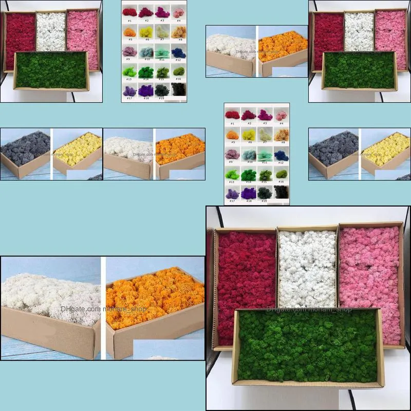 reindeer moss artificial craft flowers moss planter for wall decoration fairy gardens gift packing dressing potted plants more crafts 500
