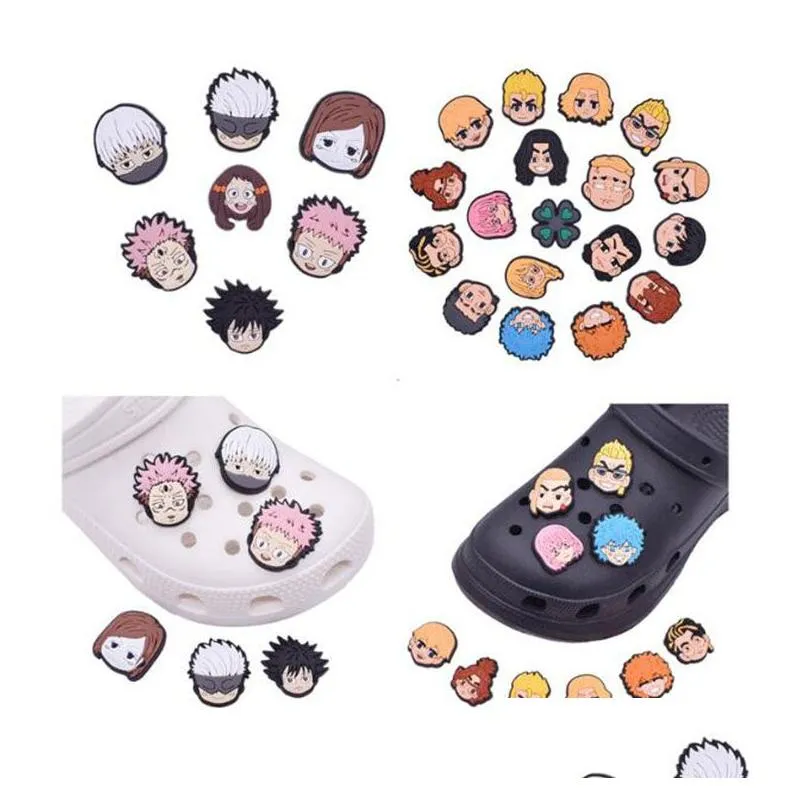 colorfuls cute anime series garden shoe charms decoration accessories clog charms bracelet wristband button buckle gift