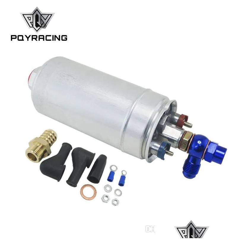  racing top quality external fuel pump 044 oem0580 254 044 poulor 300lph add adapter fitting fpb044addfk045baddfk047b