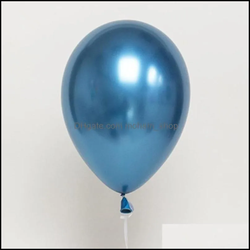 12 inch glossy metal pearl latex balloons thick chrome metallic colors inflatable air balls birthday party decoration decor