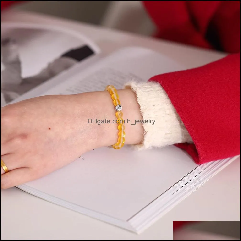  8cm moonstone glitter crystal bracelet for women elastic adjustable gold zircon bead charm lucky bracelet valentines day gifty