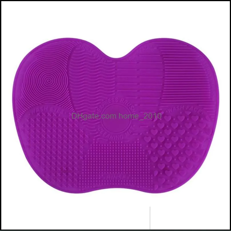 makeup brush cleaner pad silicone makeup brush scrubber board washing brush gel mats cosmetic cleaner tool party favor 6 colors