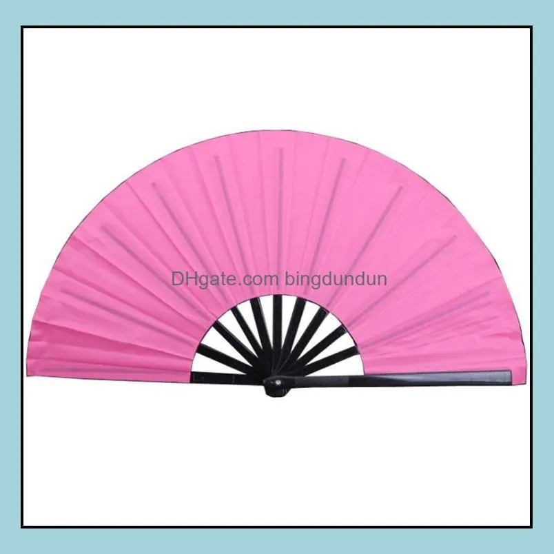 party favor martial arts chinese traditional pure color tai chi kung fu fans plastic foldingfan 33cm fan frame paf11117