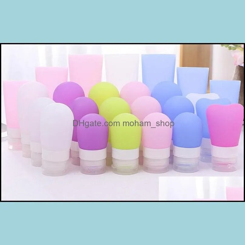 60ml travel bottles silicone refillable travel containers cosmetic toiletry containers storage bottles for shampoo conditioner lotion