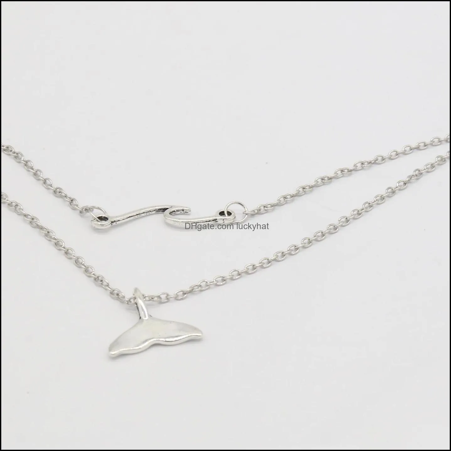 bohemian ocean wave whale tail anklet bracelets women beach silver color ankle chain foot bracelet summer jewelry 28 e3