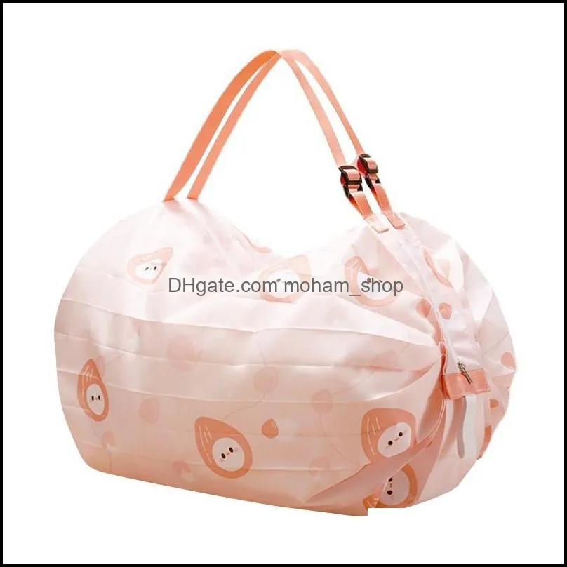 storage bags reusable grocery bag washable foldable shopping large capacity tote handbag for camping travelling picnic 40ja