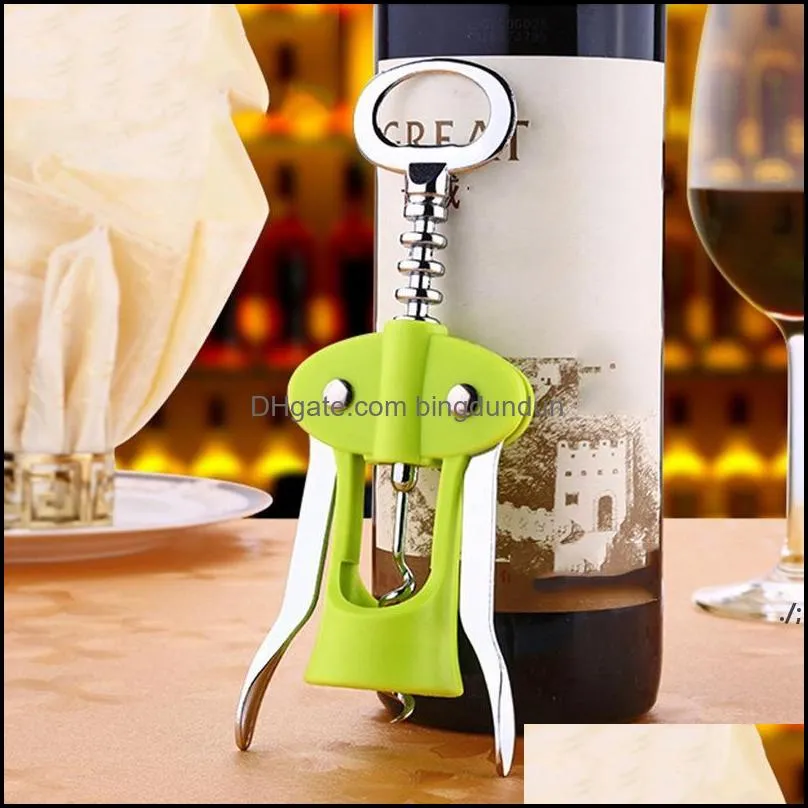 red wine bottles openers 2 in 1 beer bottle opener plastic stainless steel wines corkscrew bar  tool kitchen accessories