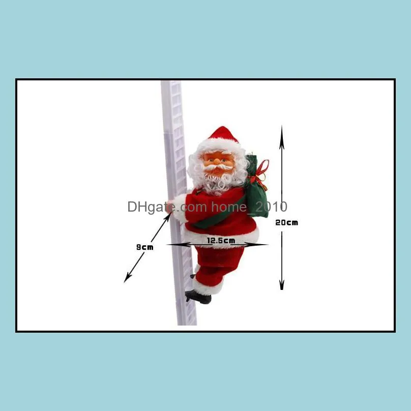 electric santa claus climbing ladder dolls decoration plush doll childrens electrics toys for xmas party home door wall lxl957