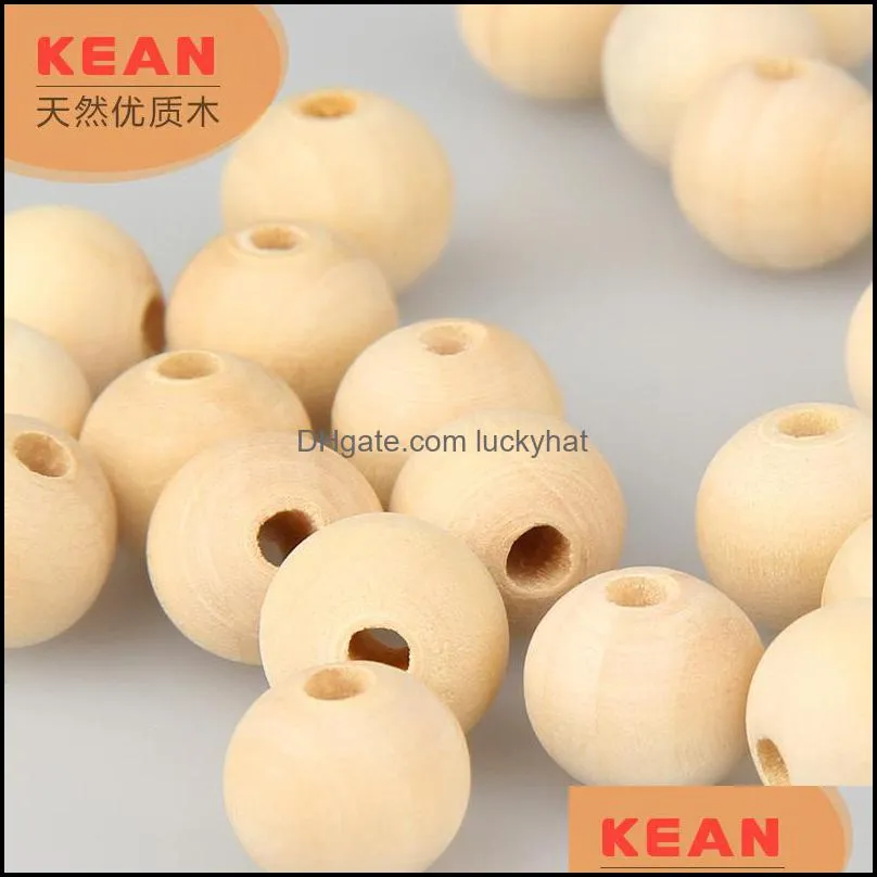 natural wood color round wooden beads 20mm 15mm 12mm 10mm high quality lead wooden beads diy jewelry accessories wholesale 437 t2