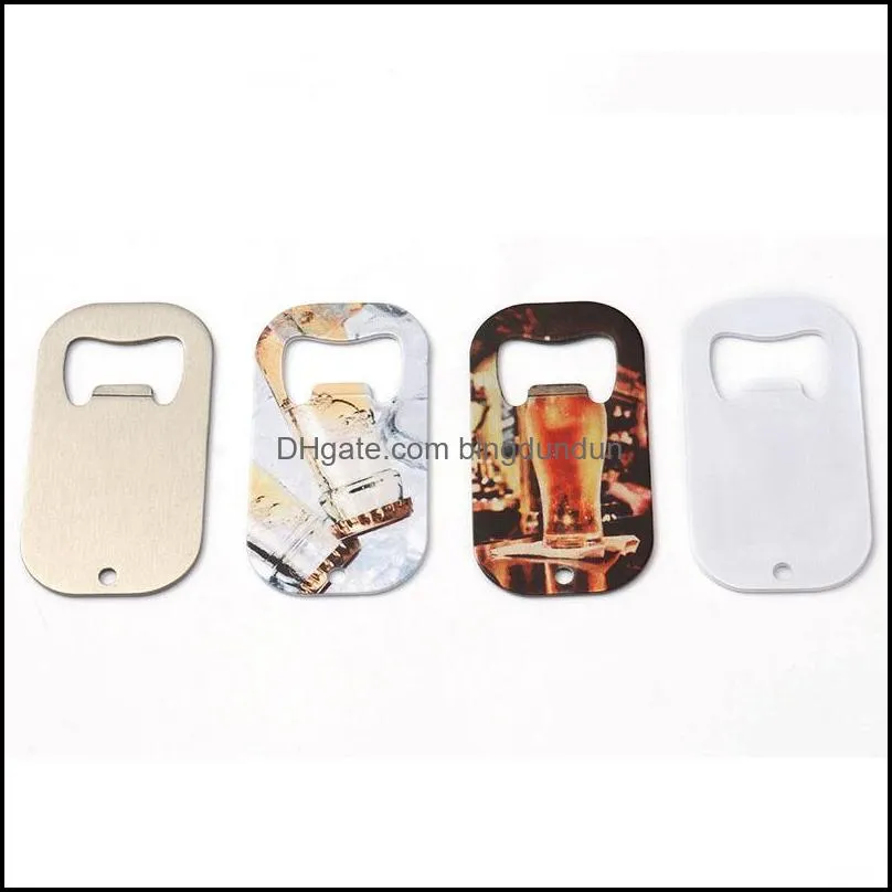 sublimation blank beer bottle opener heat transfer metal dog tag corkscrew diy creative gift paf13096