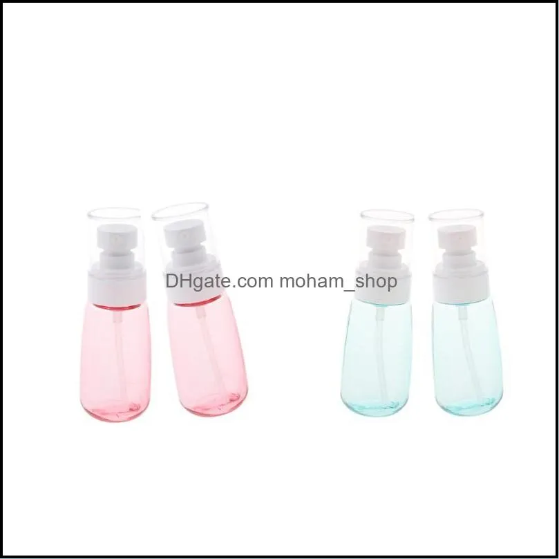 pack of 4pcs 60ml empty essential oil bottle refillable travel cream liquid perfume vials pink blue storage bottles jars