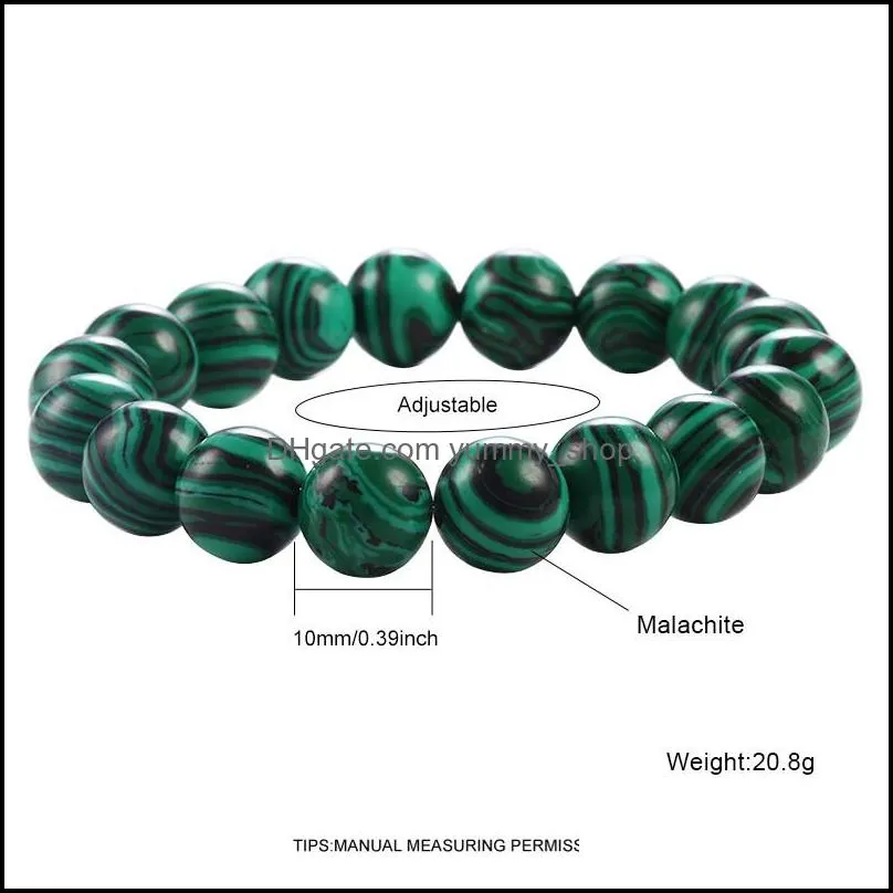 high quality black tiger eye buddha bracelets natural malachite beads pray wealth lucky classical style jewelry for men z