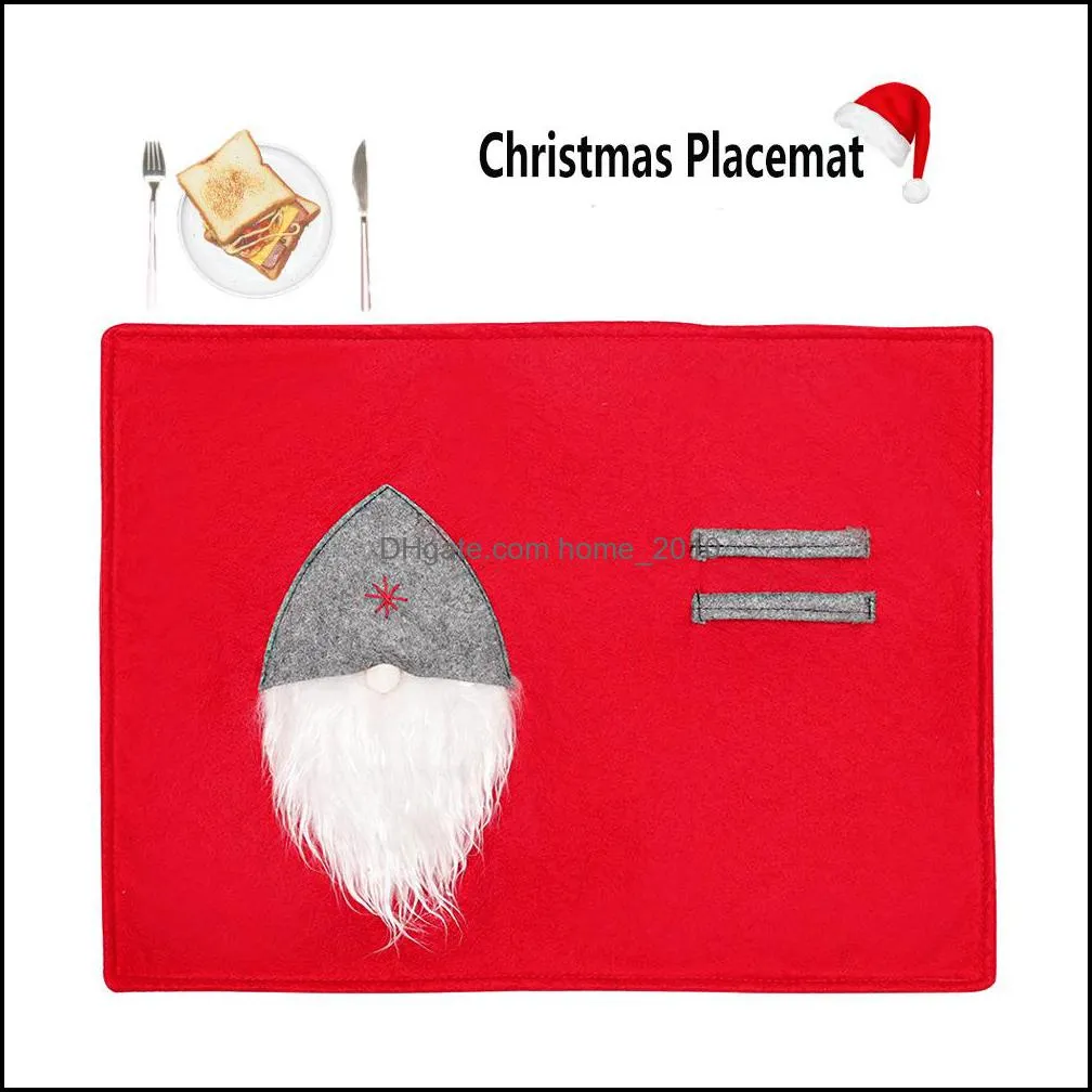 christmas placemats table mat winter faceless gnome placemat dining home xmas tables decoration festival party supplies yfax3078