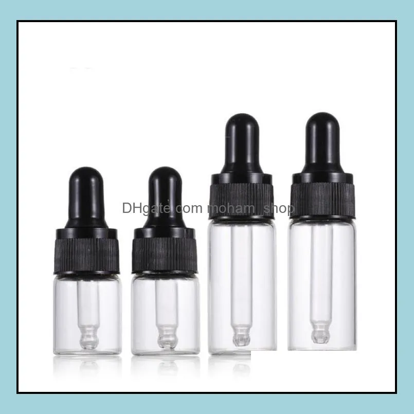 amber clear glass dropper bottle 5ml 10ml 15ml 20ml transparent pipette dropper vial sn4327