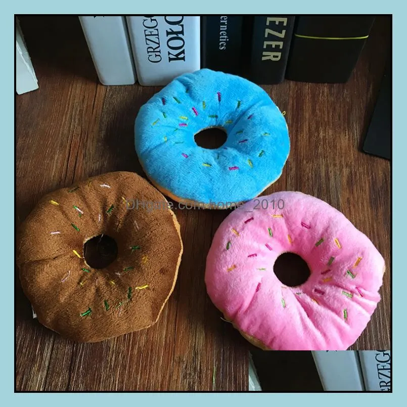 cat dog sound toy sightly lovely chew donut play toys puppy cat training toy chew donut dog pet supplies 10x3cm lxl714q