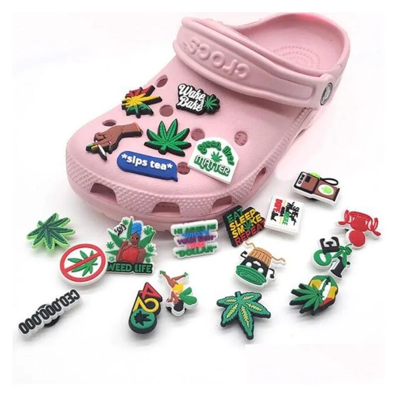 green croc shoe accessories cute cartoon garden shoecharms buckle bracelet wristband decoration gift