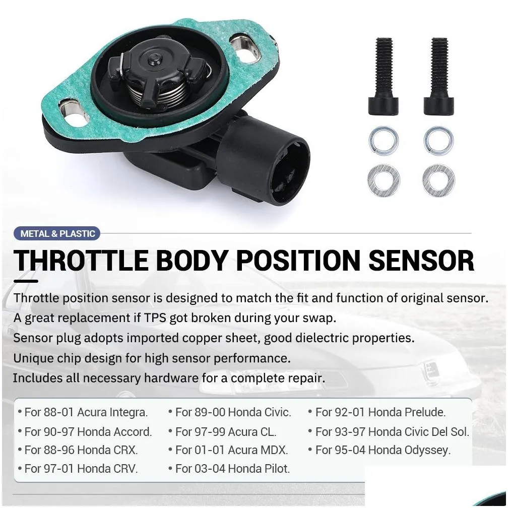  tps throttle position sensor for honda civic acura 8801 37825paaa01 16400p06a11 5953