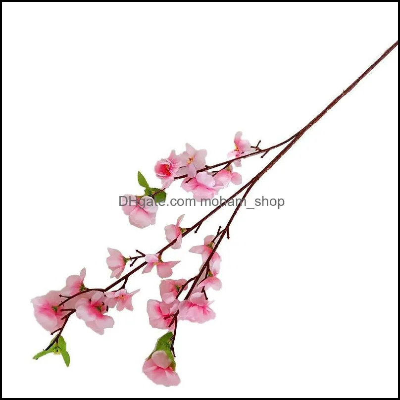 65cm artificial flowers peach blossom simulation flower for wedding decoration fake flowers home decor decorative flowers
