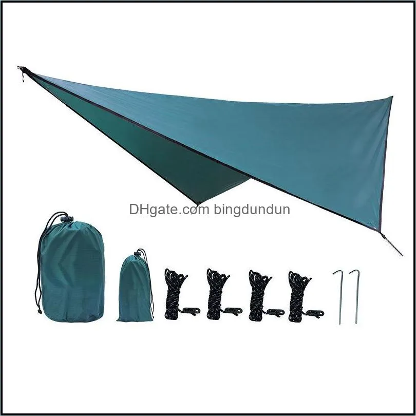 outdoor sun shelter camping hammock flying tent portable lightweight nylon hammocks with uv tarp shelter vt0163