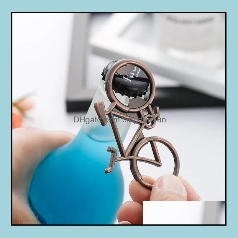 copper bicycle bottle opener vintage bike beer openers metal kitchen openers for cycling lover wedding favor party gift paa13094
