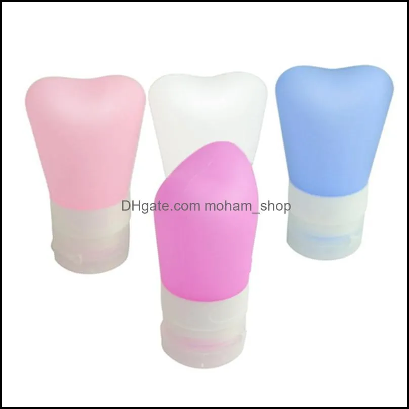 60ml travel bottles silicone refillable travel containers cosmetic toiletry containers storage bottles for shampoo conditioner lotion