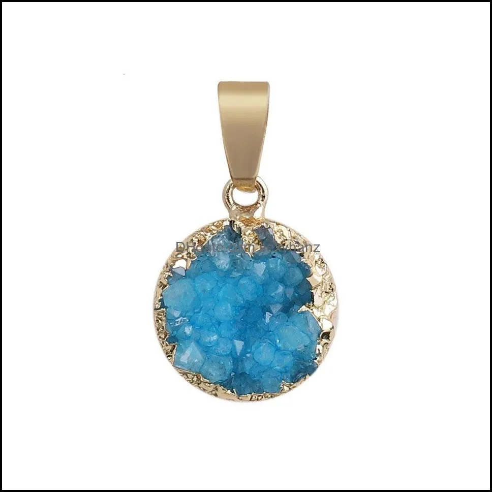 natural stone necklace crystal hem cluster necklace agate pendant crystal necklace
