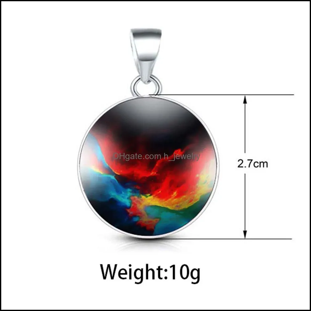  arrival space universe galaxy glass pendant for necklace nebula unisex dreamy glass ball charm for diy men women jewelry