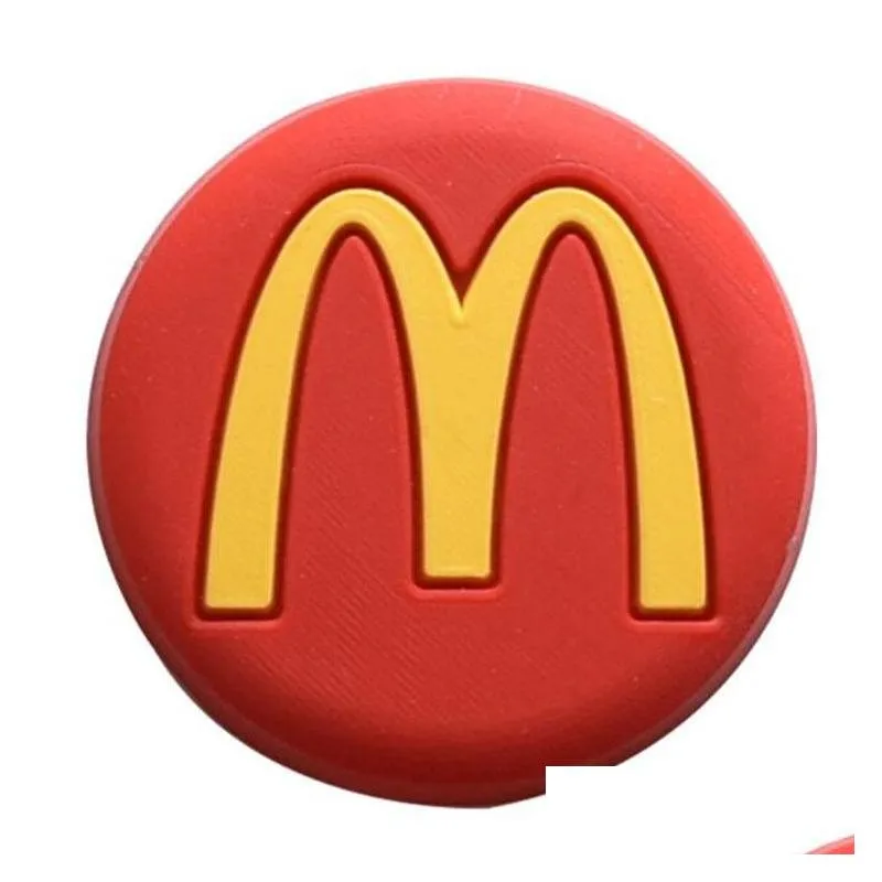 cute cartoon hamburger fries decoration buckle shoe accessories fashion shoe flower