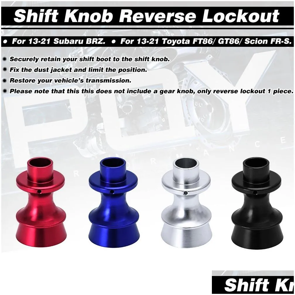  car styling gear shift knob reverse lifter up for subaru brz  ft86 gt86 silver red black blue ska92