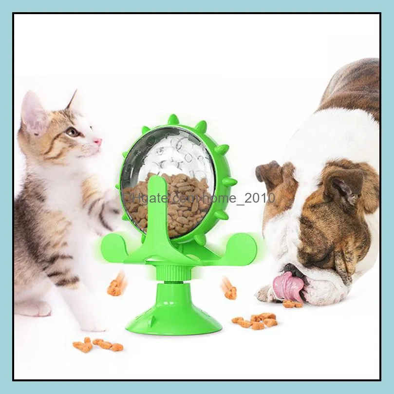 windmills leaky cat food ball toy cats turntable bucket implement windmill dog pet products wy1319