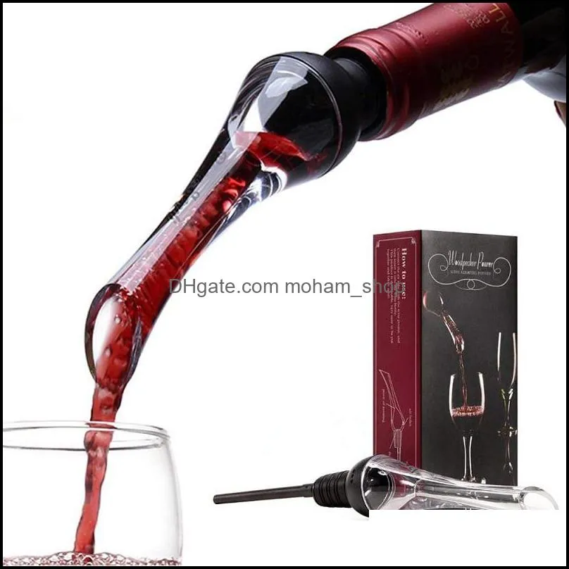 wine aerator pourer wine decanter wine pourware compliant with family gatherings parties cocktails etc gift box packaging black