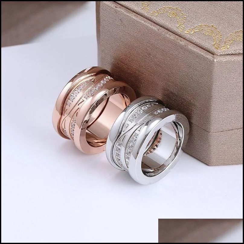 diamond ring fashion couple ring stainless steel valentines day gift for men and women2457