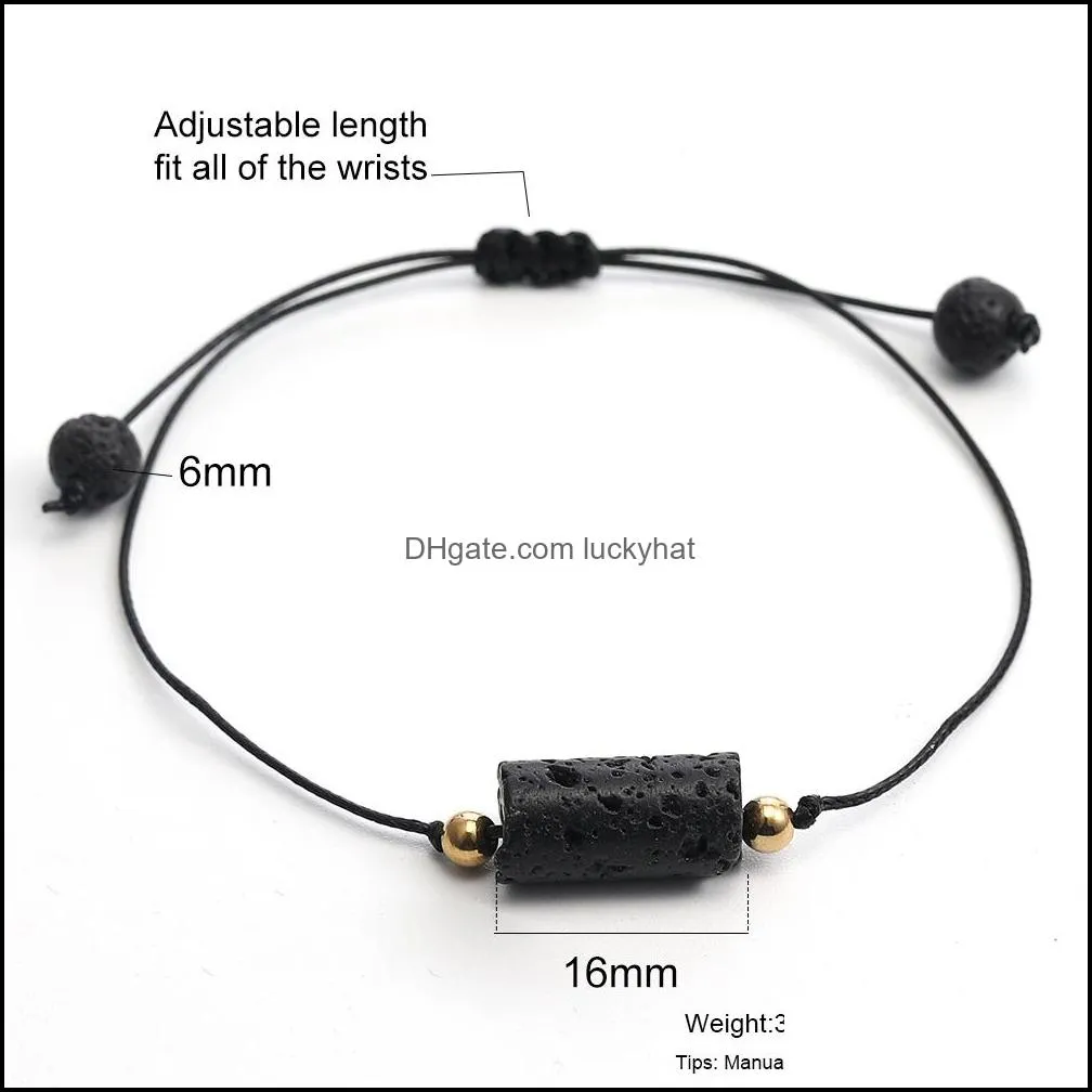 2pcs/set natural stone beads bracelet handmade braided lava stone charm bracelet for women couple friendship jewelry gifts with