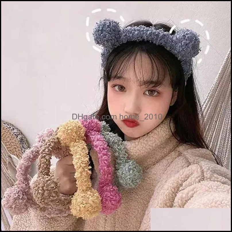 wash face hair holder hairbands soft warm cute little bear party head band for women girls headwear headband accessories wll523