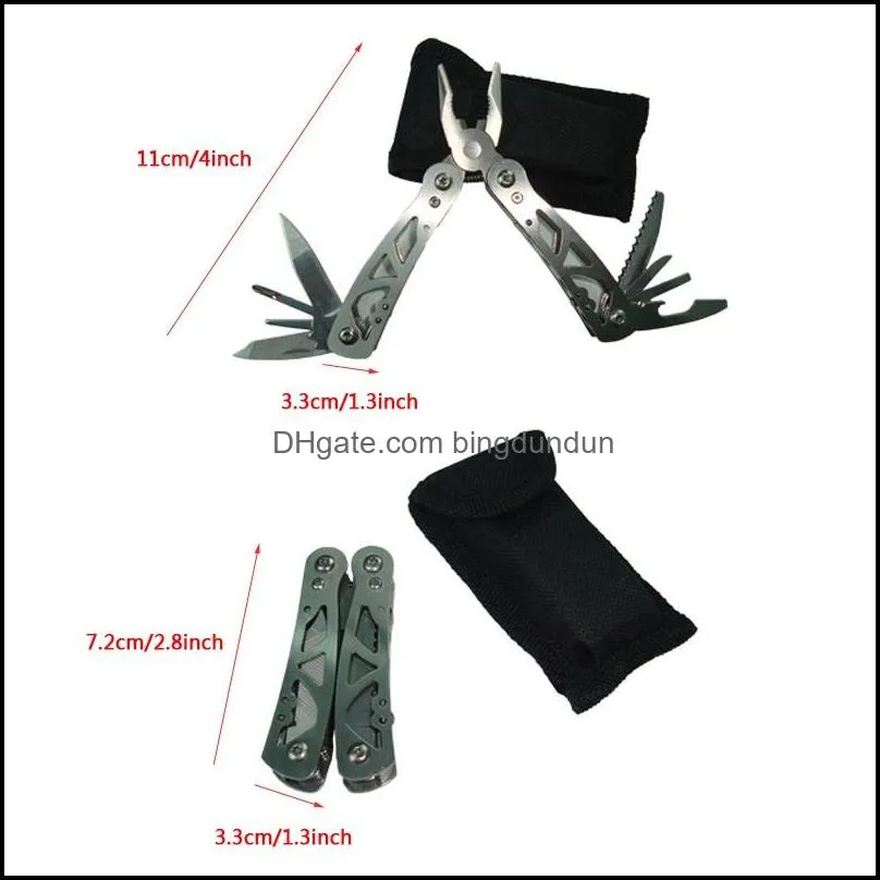 multi function pocket folding tools plier knife bottle opener screwdriver outdoor portable stainless steel combination pliers dbc