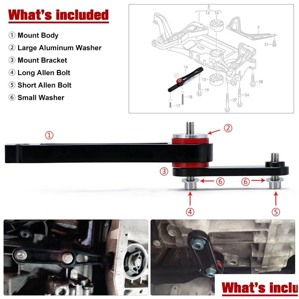 performance pendulum dog bone engine mount kit for volkwagen multiple 2.0 tsb02