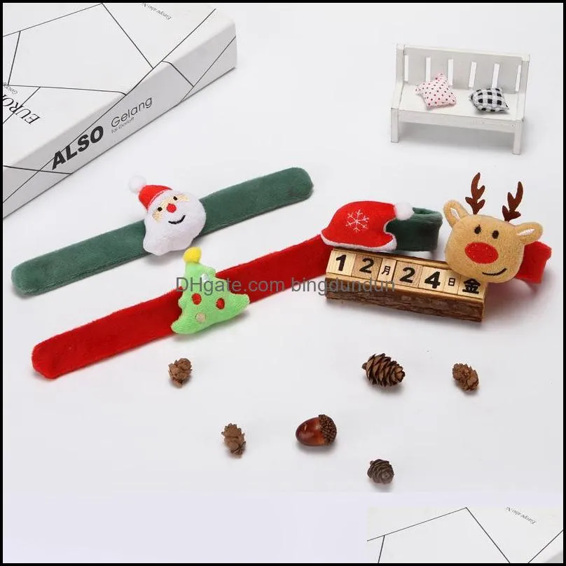 christmas decorations slap circle children cartoon bracelet props party supplie festive gift pat circles pad11784