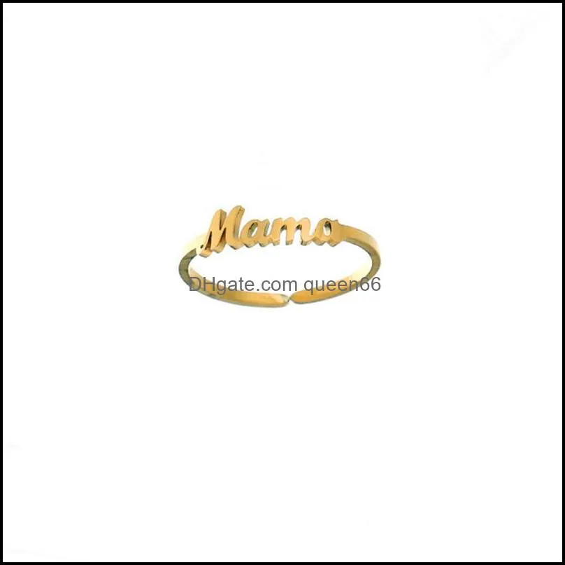 stainless steel mama letters chain link bracelet love mom bangle mothers day mama gifts female family jewelry