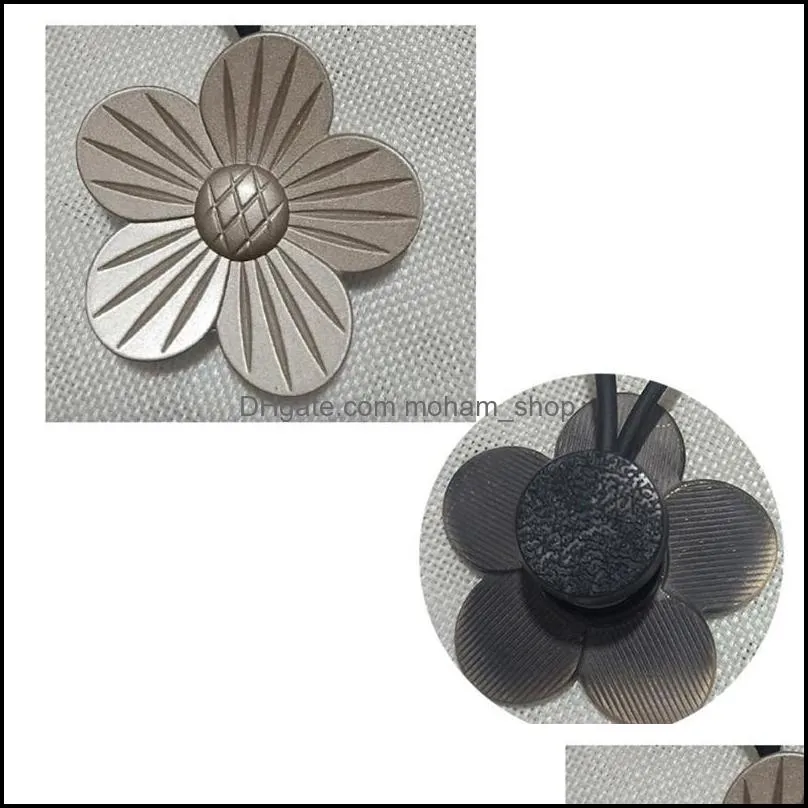 other home decor 1pc flower magnetic curtain tieback high quality holder hook buckle clip polyester decorative accessory