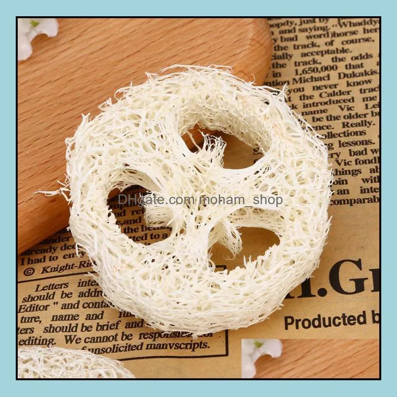 natural loofah slices handmade diy loofah soap tools cleaner sponge scrubber facial soap holder sn3252