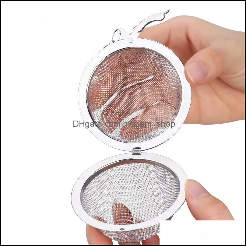 stainless steel mesh tea ball tea infuser strainers strainer filters interval diffuser for loose leaf tea and seasoning spices