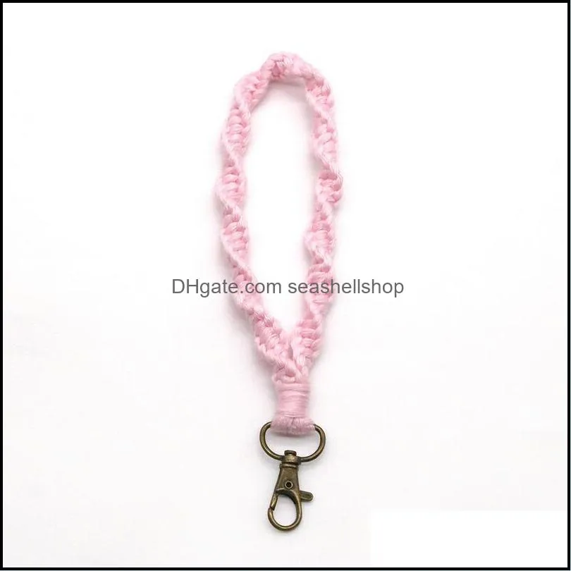 boho handmade woven charm designer bag accessories key ring chain tiny keyring