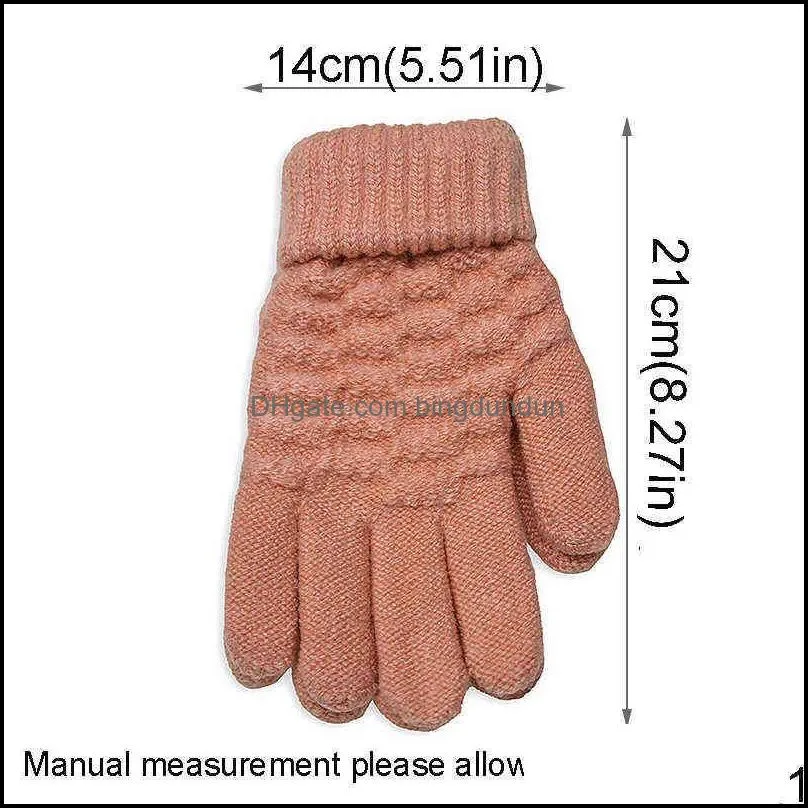 textile women winter touch screen thicken warm solid color knitted gloves stretch glove imitation wool full finger outdoor skiing cycling