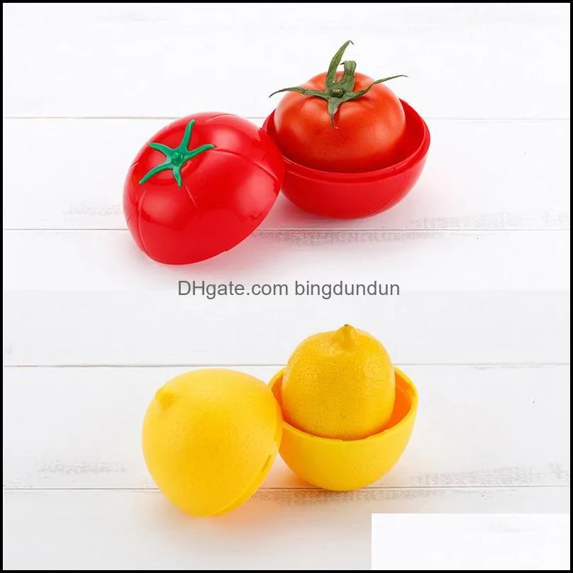 portable pp crisper storage box vegetable fruits shaped containers kitchen onion tomatoes lemon  storage organizer seal box