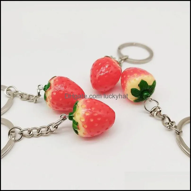 creative medium 2.5cm strawberry keychain pendant earrings earrings pendants jewelry accessories gift 1957 t2