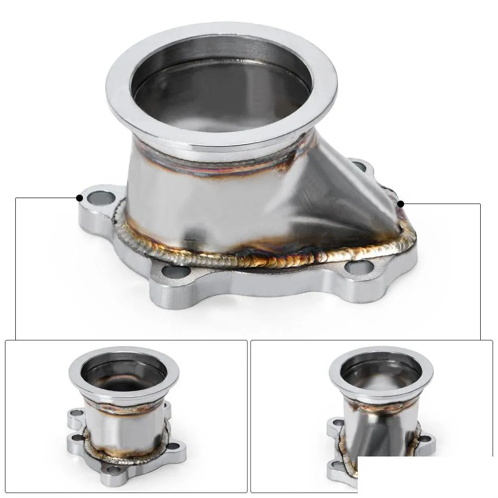  stainless steel adapter for t25 t28 gt25 gt28 2.5 63mm vband clamp flange turbo down pipe adapter 4833