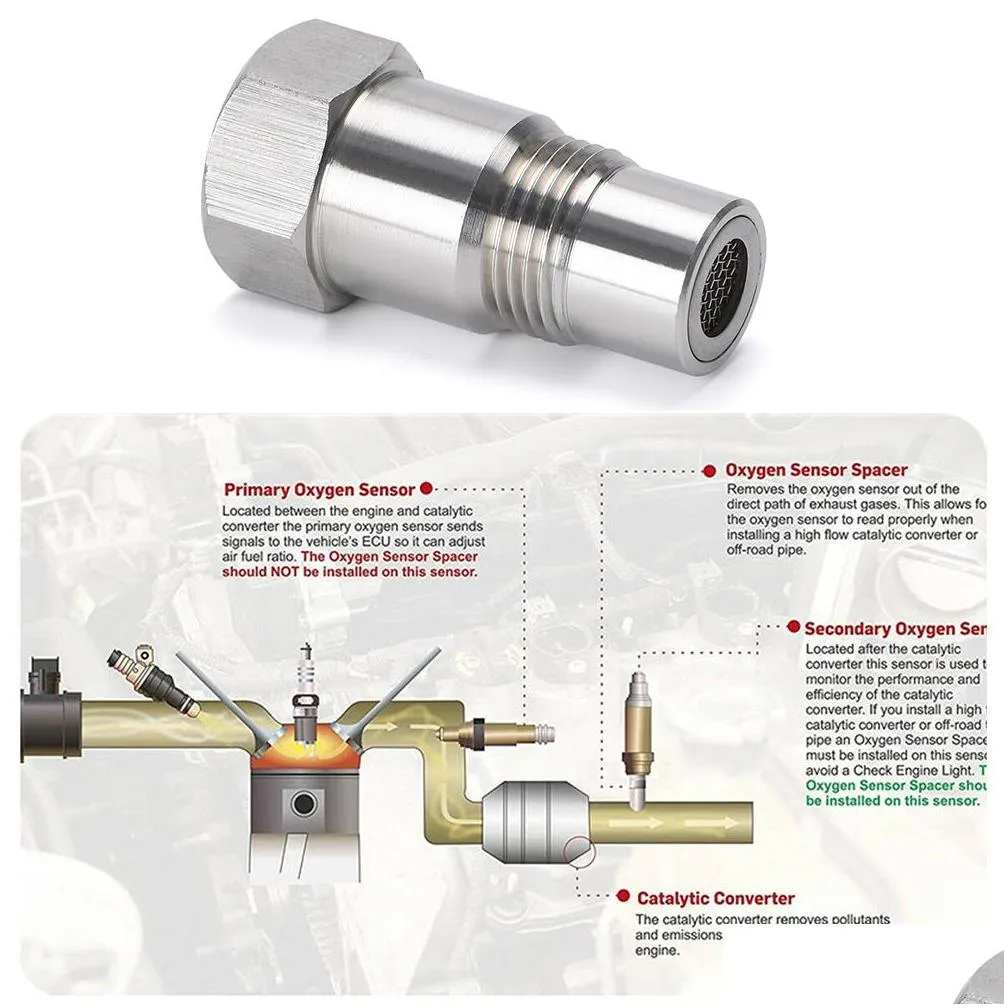  top quality car cel ses fix check engine light eliminator adapter oxygen o2 sensor m18x1.5 for off road ose04